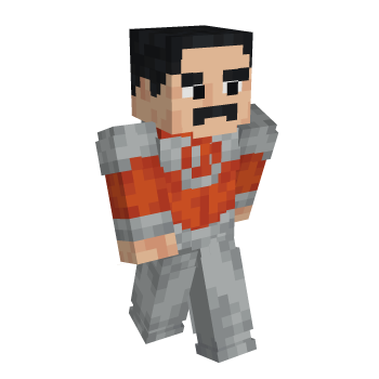 Grey Orange Minecraft Skin