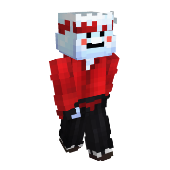Red Jacket White Hair Minecraft Skin