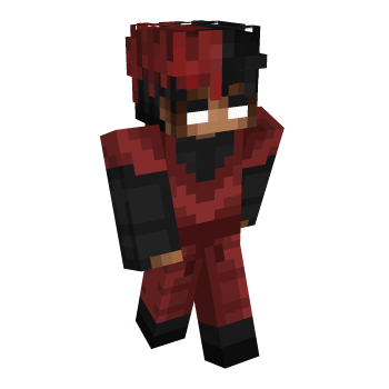 White Eyes Red And Black Minecraft Skin