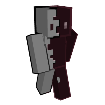 Dark Red Split Minecraft Skin