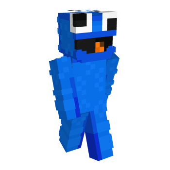 Blue Cookie Monster Minecraft Skin