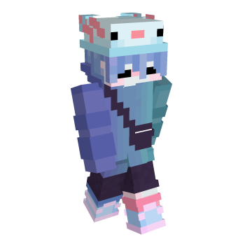 Cute Axolotl Minecraft Skin