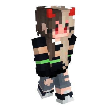 Cute Hair Long Minecraft Skin