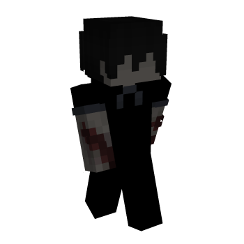 All Black Black Hair Minecraft Skin