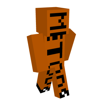 Orange Text Minecraft Skin