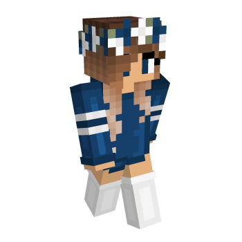 Hipster Blue Minecraft Skin