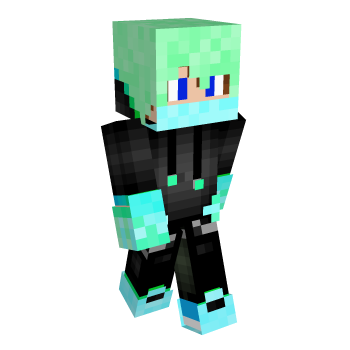Lime Blue Minecraft Skin