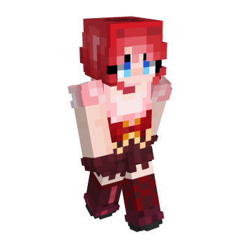 Red Vtuber Minecraft Skin