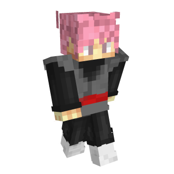 Pink Hair Goku Black Minecraft Skin