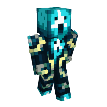 Glowing Sculk Minecraft Skin