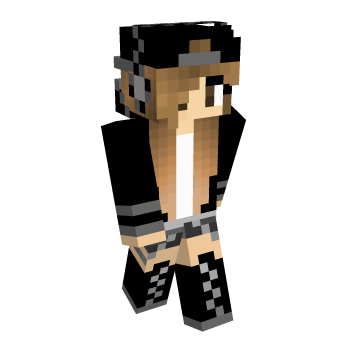Wolf Girl Dark Minecraft Skin