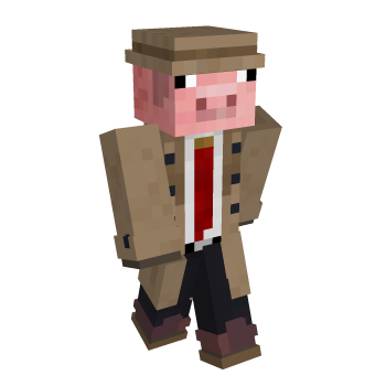 Detective Pig Minecraft Skin