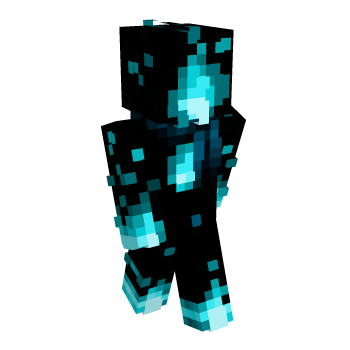 Black Glowing Minecraft Skin