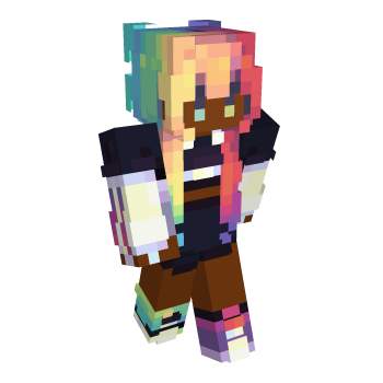 Girl Rainbow Hair Minecraft Skin