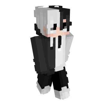 Boy Black And White Minecraft Skin - Laby