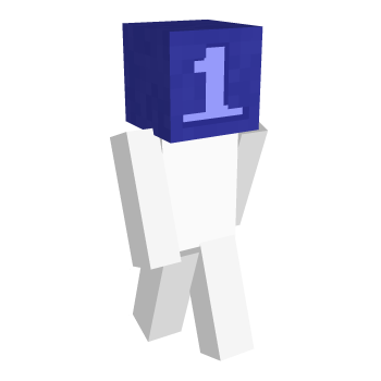 Number Font Blue Minecraft Skin