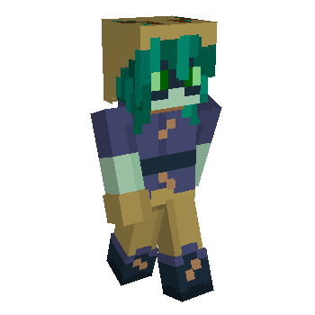 Green Hair Leaves Minecraft Skin - Laby