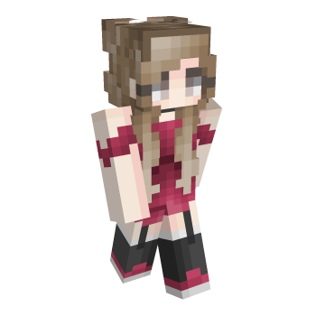 Red Long Hair Minecraft Skin