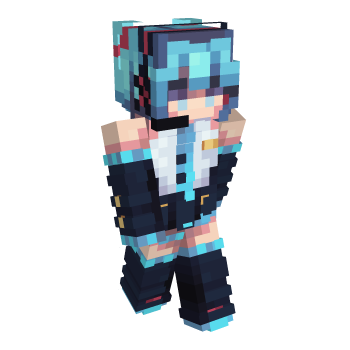 Hatsune Miku Colorful Minecraft Skin