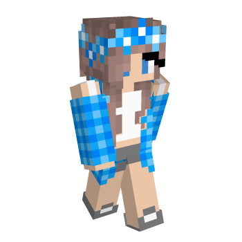Light Blue Teenage Minecraft Skin