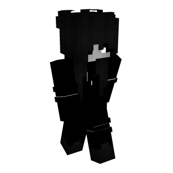 Sad Black And White Minecraft Skin