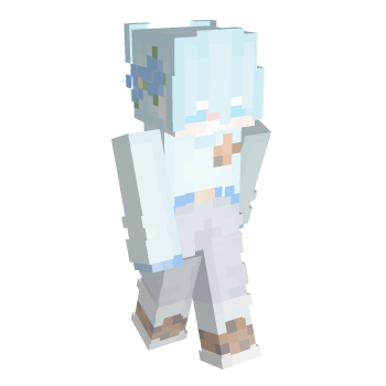 Blue Hair Cute Minecraft Skin