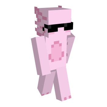 Axolotl Sunglasses Minecraft Skin