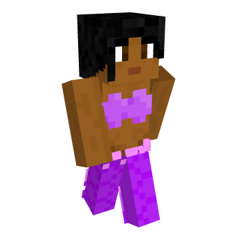 Black Mermaid Purple Minecraft Skin
