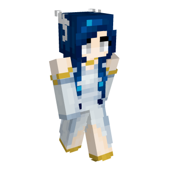 Blue Hair Girl Minecraft Skin