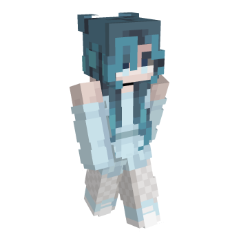 Cyan Girl Minecraft Skin