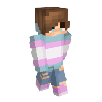Light Blue Pink Minecraft Skin