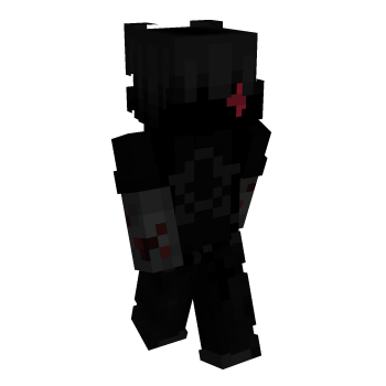 Black Hair Blood Minecraft Skin