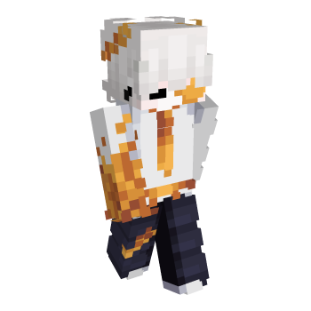 Boy Gold Orange White Minecraft Skin