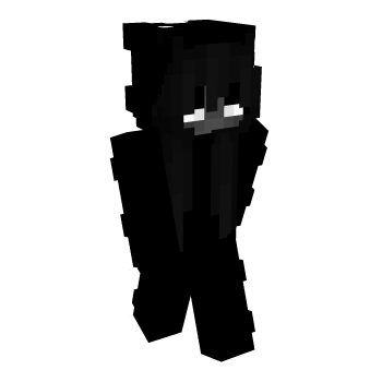 Black White Eyes Minecraft Skin