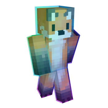 Fox Gradient Minecraft Skin