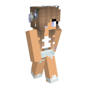 Girly Blue Minecraft Skin