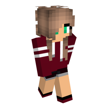 Maroon Braids Minecraft Skin
