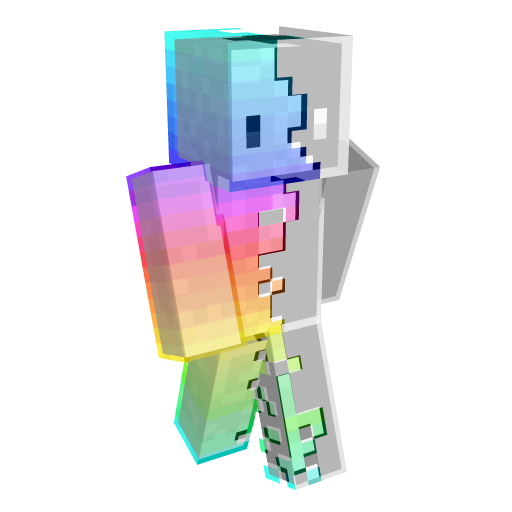 Rainbow White Minecraft Skin - Laby