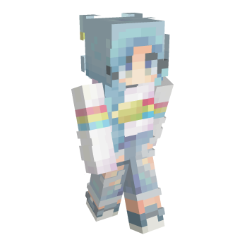 Reshade Contest Blue Hair Minecraft Skin