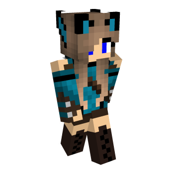 Wolf Girl Aqua Minecraft Skin