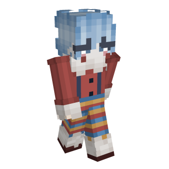 Clown Blue Hair Girl Minecraft Skin - Laby