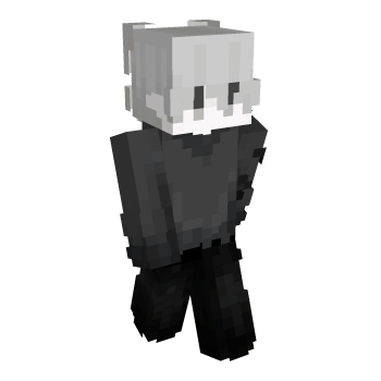 Hoodie White Hair Minecraft Skin