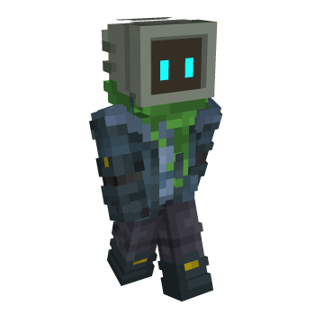 Blue Cyber Minecraft Skin