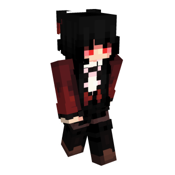 Red Anime Character Minecraft Skin