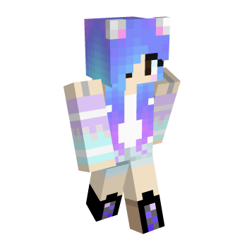 Colorful Kitten Minecraft Skin