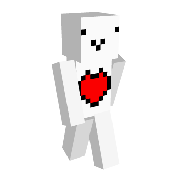 Heart White Minecraft Skin