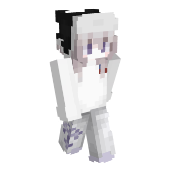 Hat White Hair Minecraft Skin
