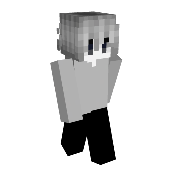 Grey Hair Grey Minecraft Skin