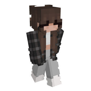 Brown Hair Plaid Minecraft Skin