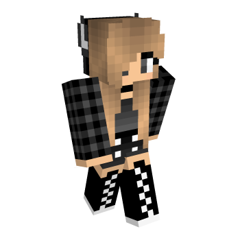 Wolf Girl Goth Girl Minecraft Skin